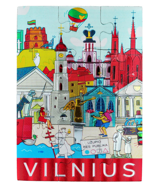 Magnetas dėlionė Vilniaus miesto panorama